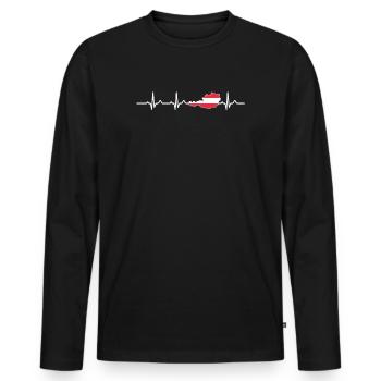 Austria - Men's Premium Organic Long Sleeve Shirt - black - Front - Nico (187cm)