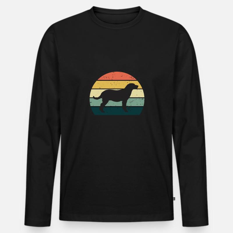 Labrador - Männer Premium Bio Langarmshirt - Schwarz