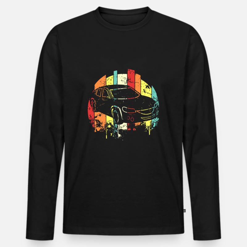 Auto - Männer Premium Bio Langarmshirt - Schwarz