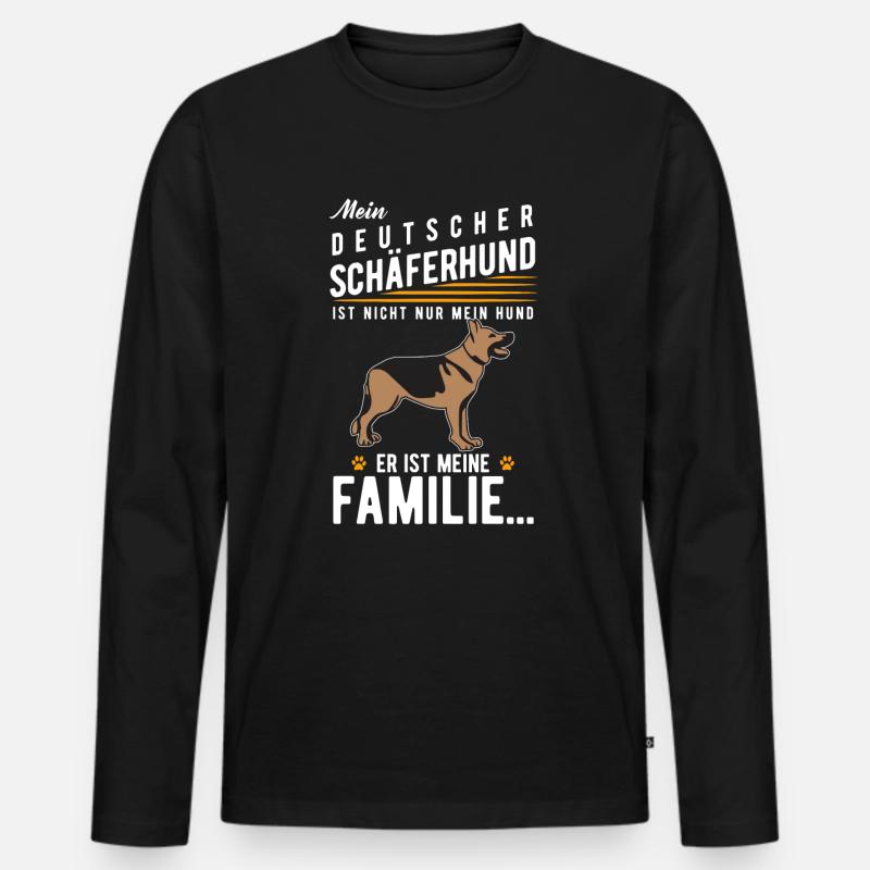 Deutscher Schäferhund - Männer Premium Bio Langarmshirt - Schwarz