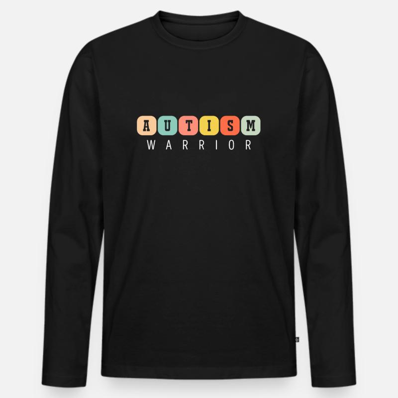 Autismus - Männer Premium Bio Langarmshirt - Schwarz