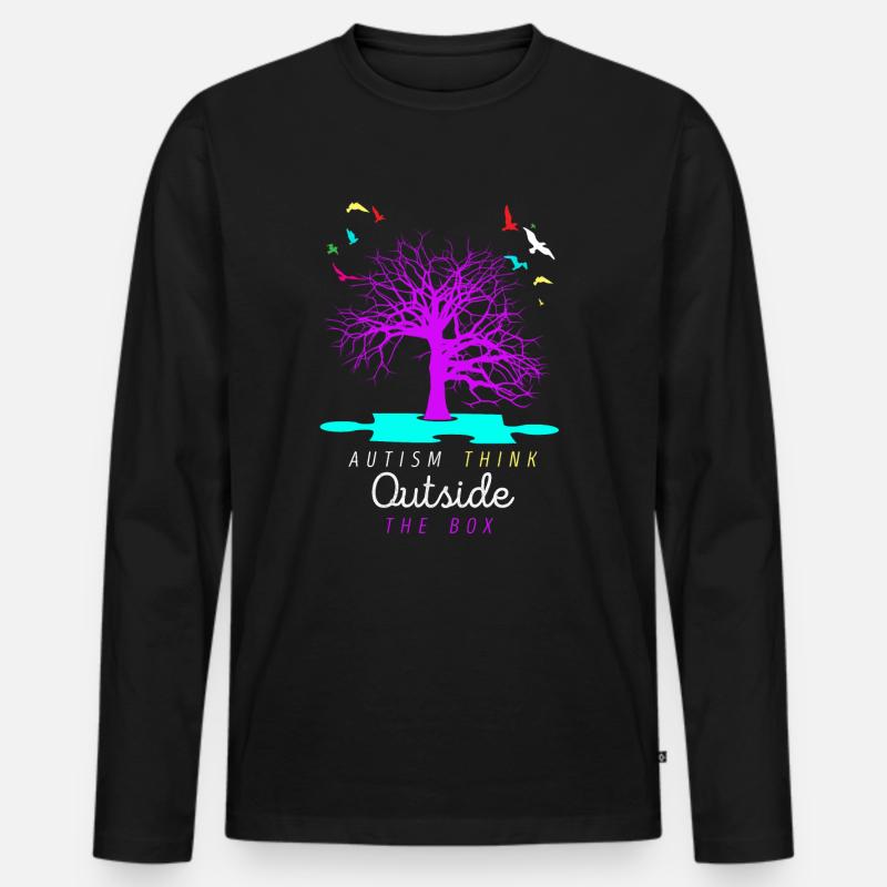 Autismus - Männer Premium Bio Langarmshirt - Schwarz