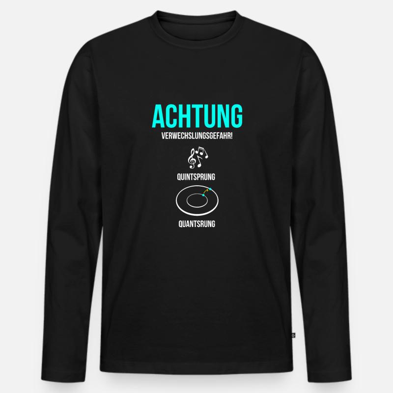Physik - Männer Premium Bio Langarmshirt - Schwarz