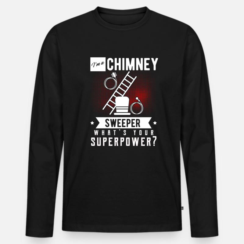 Schornsteinfeger - Männer Premium Bio Langarmshirt - Schwarz