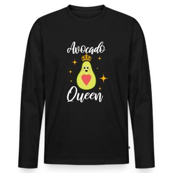 Avocado - Männer Premium Bio Langarmshirt - Schwarz - Vorne - Nico (187cm)
