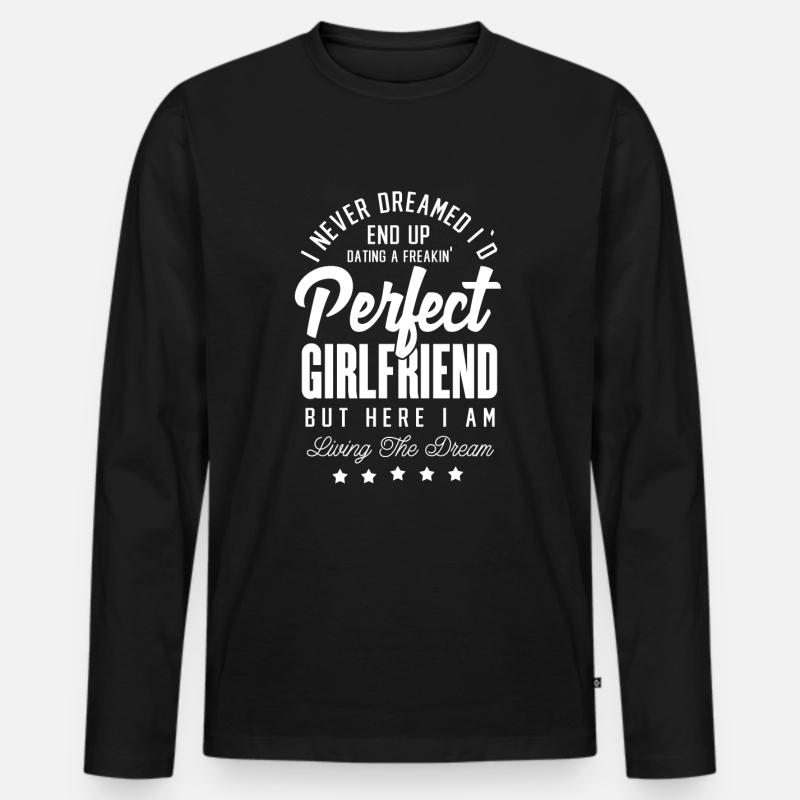 Freundin - Männer Premium Bio Langarmshirt - Schwarz