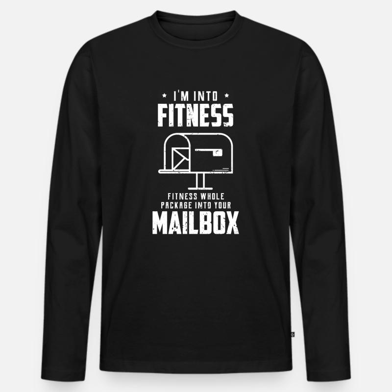 Postbote - Männer Premium Bio Langarmshirt - Schwarz