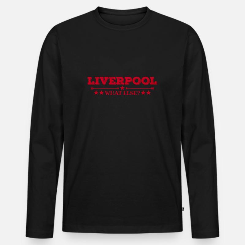 Liverpool - Männer Premium Bio Langarmshirt - Schwarz