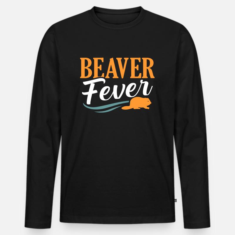 Biber - Männer Premium Bio Langarmshirt - Schwarz