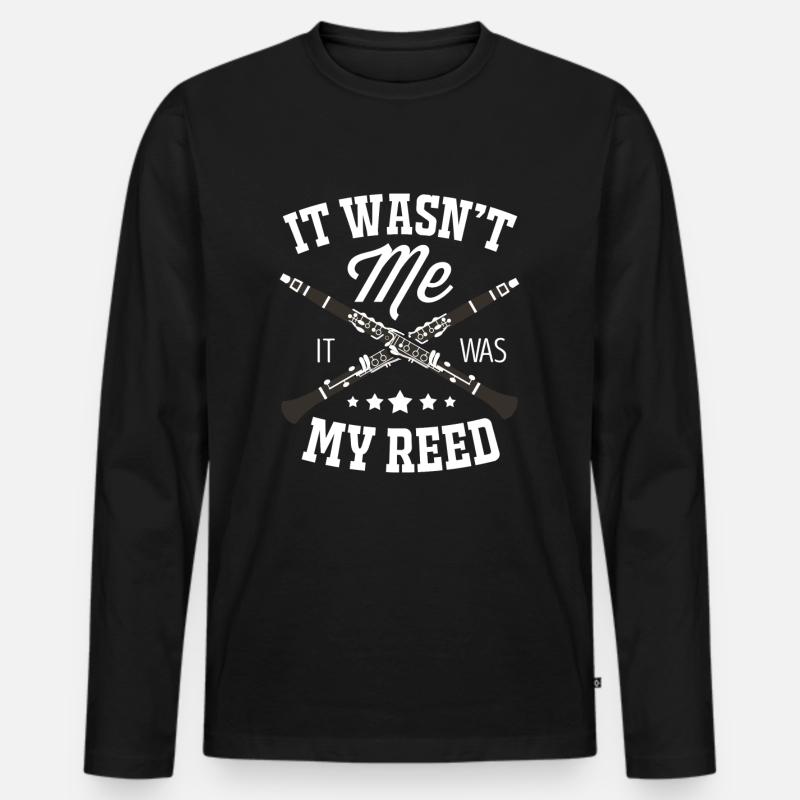 Klarinette - Männer Premium Bio Langarmshirt - Schwarz