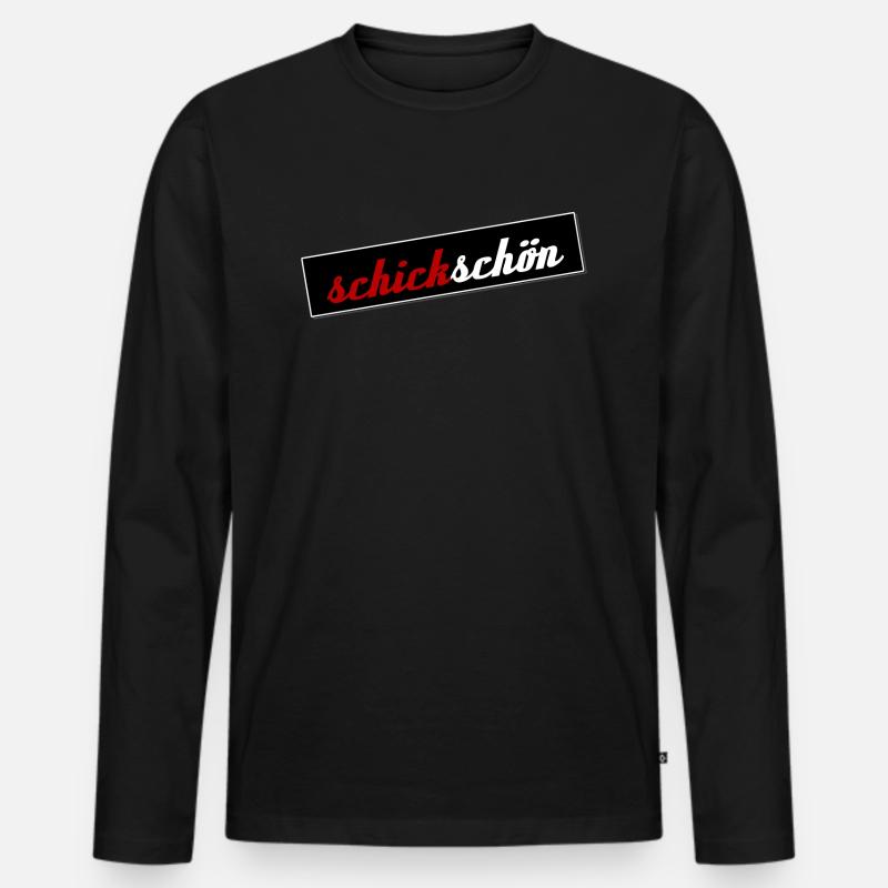 Schick Schön - Männer Premium Bio Langarmshirt - Schwarz