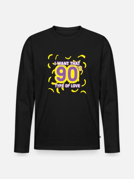 I Want That Type Of Love - Männer Premium Bio Langarmshirt - Schwarz