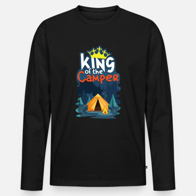 Camper - Männer Premium Bio Langarmshirt - Schwarz