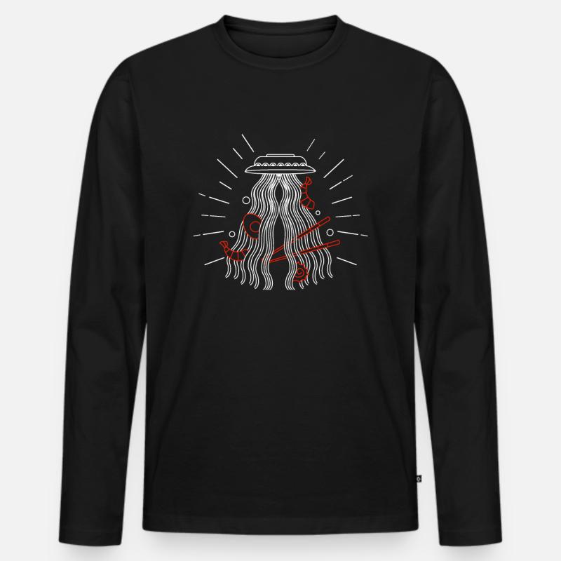 Ramen - Männer Premium Bio Langarmshirt - Schwarz