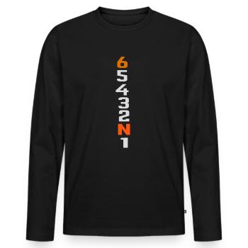 Don de motards pour motards - T-shirt manches longues Premium bio Homme - noir - Devant - Nico (187cm)