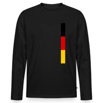 Germany Flag Germany German Flag German - Men's Premium Organic Long Sleeve Shirt - black - Front - Nico (187cm)