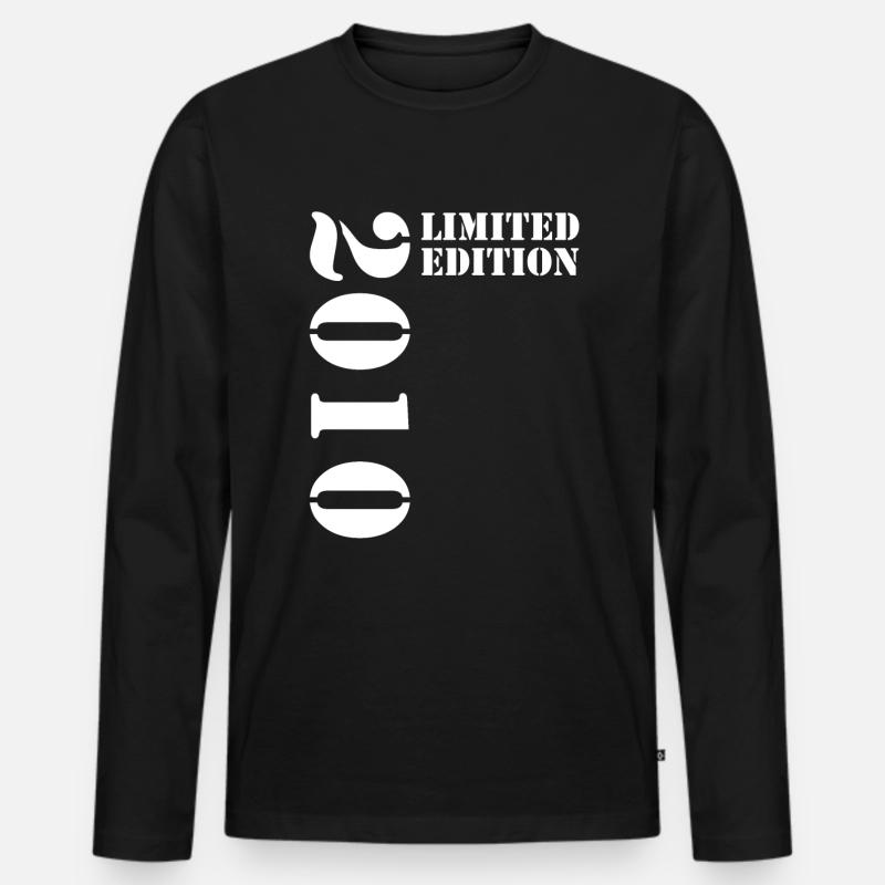 2010 Limited Edition Geburtstag Geschenk Frau Mann - Männer Premium Bio Langarmshirt - Schwarz