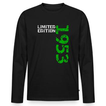 1953 édition limitée anniversaire cadeau femme mari - T-shirt manches longues Premium bio Homme - noir - Devant - Nico (187cm)