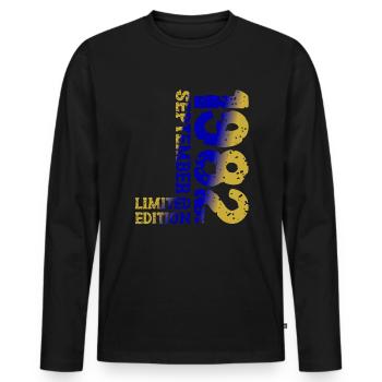 1982 September Limited Edition 41. Geburtstag Deko - Männer Premium Bio Langarmshirt - Schwarz - Vorne - Nico (187cm)