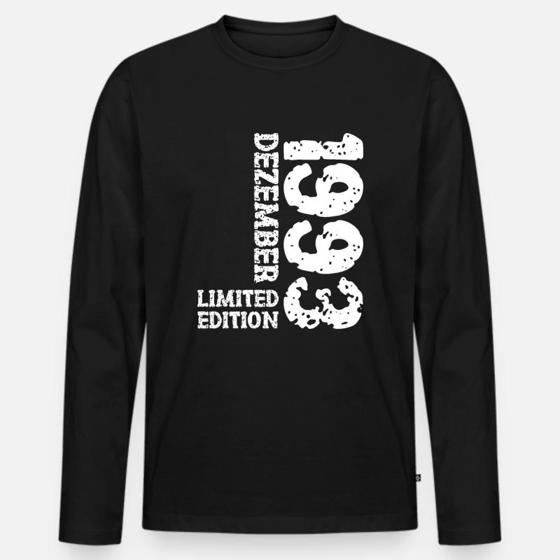 1993 Dezember Limited Edition 30. Geburtstag Deko - Männer Premium Bio Langarmshirt - Schwarz