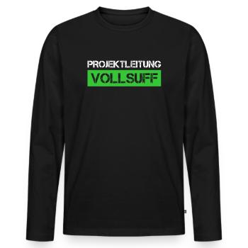 Bier Saufen Shirt Damen Herren Feiern Partnerlook - Männer Premium Bio Langarmshirt - Schwarz - Vorne - Nico (187cm)