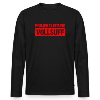 Bier Saufen Shirt Damen Herren Feiern Partnerlook - Männer Premium Bio Langarmshirt - Schwarz - Vorne - Nico (187cm)