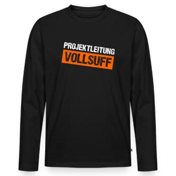 Bier Saufen Shirt Damen Herren Feiern Partnerlook - Männer Premium Bio Langarmshirt - Schwarz - Vorne - Nico (187cm)