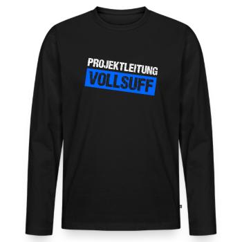 Bier Saufen Shirt Damen Herren Feiern Partnerlook - Männer Premium Bio Langarmshirt - Schwarz - Vorne - Nico (187cm)