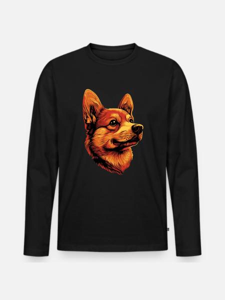 Russian Toy Terrier Dog Russkiy Russian Toy - Men's Premium Organic Long Sleeve Shirt - black