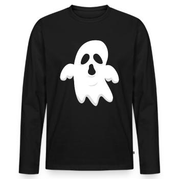 Geist - Männer Premium Bio Langarmshirt - Schwarz - Vorne - Nico (187cm)