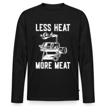 BBQ - Männer Premium Bio Langarmshirt - Schwarz - Vorne - Nico (187cm)