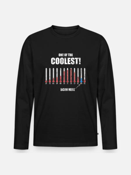 Født i november - Premium økologisk langærmet T-shirt til mænd - sort