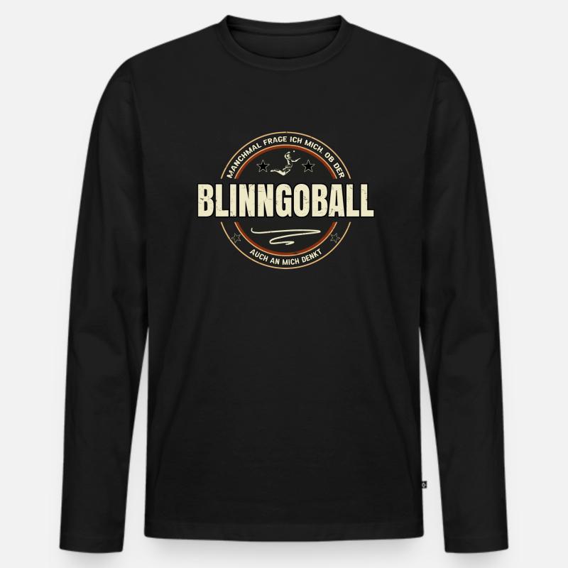 Blinngoball Spielen - Männer Premium Bio Langarmshirt - Schwarz