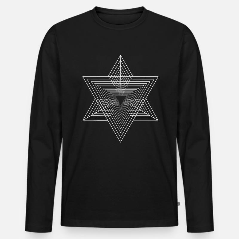 Triangles - graphisme - graphisme - T-shirt manches longues Premium bio Homme - noir
