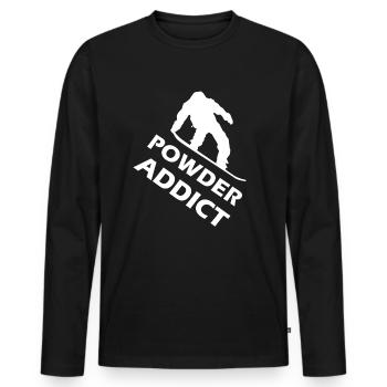 snowboard poudre addict snowboard - T-shirt manches longues Premium bio Homme - noir - Devant - Nico (187cm)