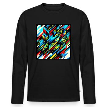 Urban Pulse - Men's Premium Organic Long Sleeve Shirt - black - Front - Nico (187cm)