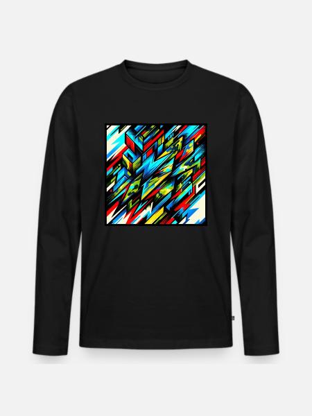 Urban Pulse - Men's Premium Organic Long Sleeve Shirt - black