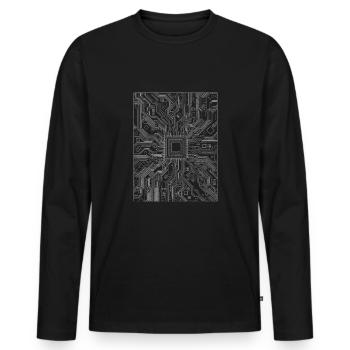 Programmer Computer Scientist Computer Computer Computers - Men's Premium Organic Long Sleeve Shirt - black - Front - Nico (187cm)