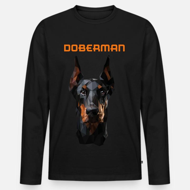 DOBERMAN - Männer Premium Bio Langarmshirt - Schwarz