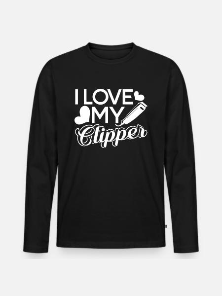 Barbier J’aime mon Clipper - T-shirt manches longues Premium bio Homme - noir