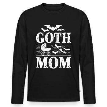 Maman gothique ! Alt Esthétique Goth Maman Emo - T-shirt manches longues Premium bio Homme - noir - Devant - Nico (187cm)