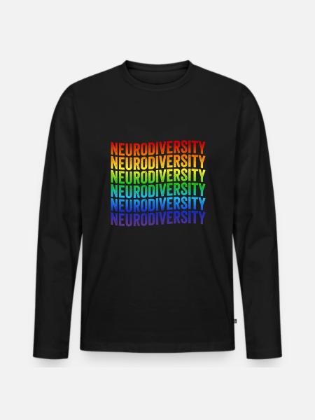 Autism Awareness Celebrate Neurodiversity - Men's Premium Organic Long Sleeve Shirt - black