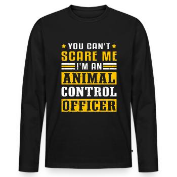 Animal Control Officer Animal Rescue - Men's Premium Organic Long Sleeve Shirt - black - Front - Nico (187cm)