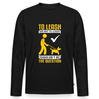 Animal Control Officer Leash Requirement - Men's Premium Organic Long Sleeve Shirt - black - Front - Nico (187cm)