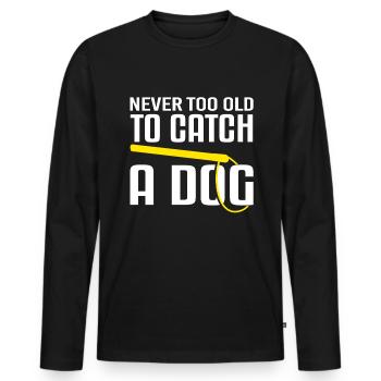 Animal Control Dog Catcher - Men's Premium Organic Long Sleeve Shirt - black - Front - Nico (187cm)
