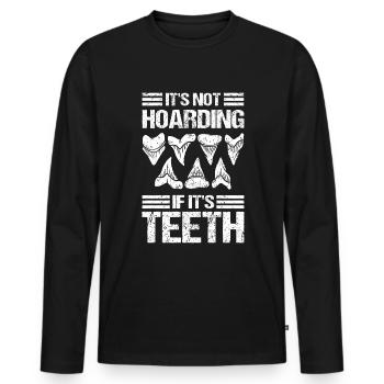 Shark Tooth Collection Shark Teeth - Men's Premium Organic Long Sleeve Shirt - black - Front - Nico (187cm)