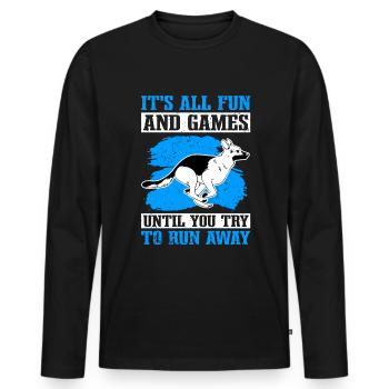 Police Dog Squadron Police Dog - T-shirt manches longues Premium bio Homme - noir - Devant - Nico (187cm)
