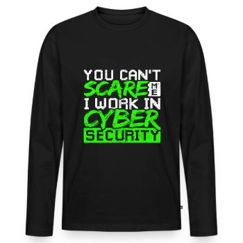 Cyber Security Funny - Men's Premium Organic Long Sleeve Shirt - black - Front - Nico (187cm)