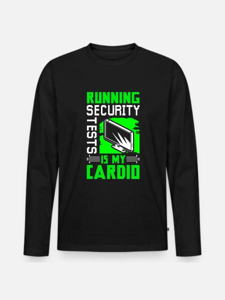Cyber Security Test - Männer Premium Bio Langarmshirt - Schwarz
