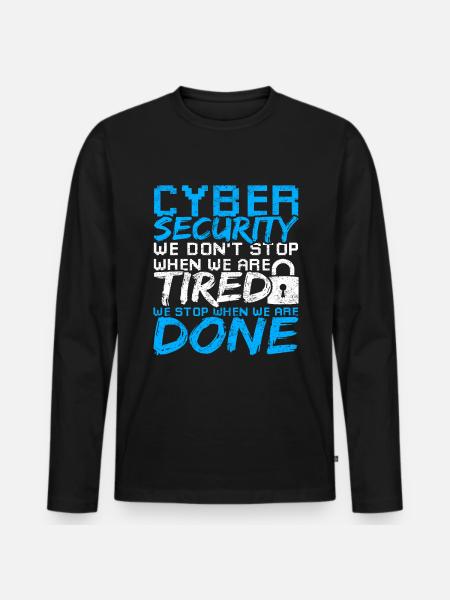 Cyber Security Cybersecurity - Men's Premium Organic Long Sleeve Shirt - black
